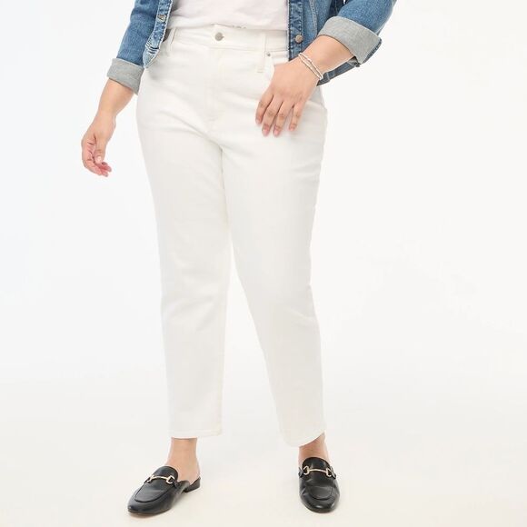NWT J. Crew Curvy Essential Straight White Jean in All-Day Stretch - Picture 4 of 13